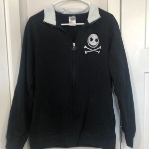 Disney Zipper Black White nightmare Before Christmas Size L. Skeleton, Track